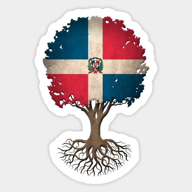 Tree of Life with Dominican Flag Sticker by jeffbartels
